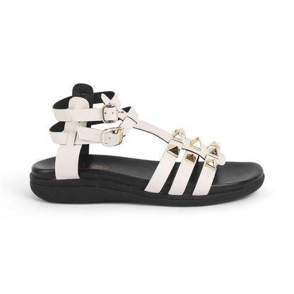 Nia White Women's Platform Flats Tresmode