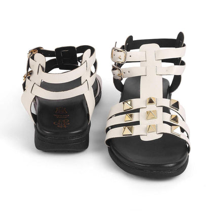 Nia White Women's Modern Flats Tresmode