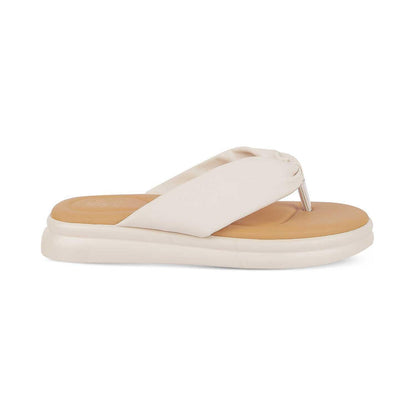 Niv Beige Women's 1-inch Platform Flats Tresmode