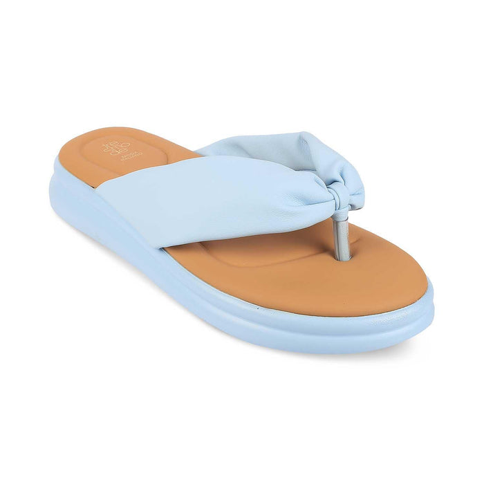 Niv Blue Women's Round Shape Platform Flats Tresmode