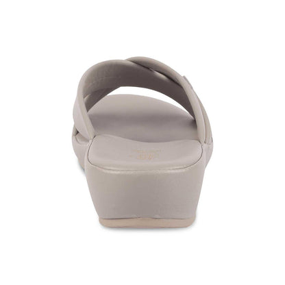 Ocomf Grey Women's Round Shape Platform Flats Tresmode