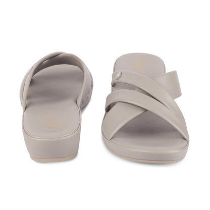 Ocomf Grey Women's Durable Platform Flats Tresmode