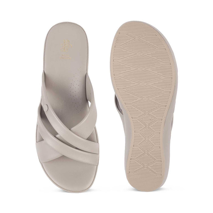 Ocomf Grey Women's TPR Sole Flats Tresmode