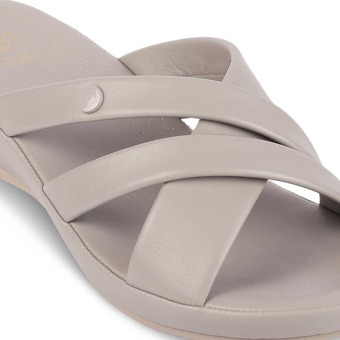 Ocomf Grey Women's Casual Platform Flats Tresmode