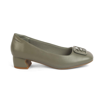 Romio Green Women's TPR Sole Pumps Tresmode