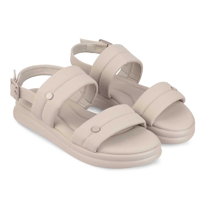 Sanform Grey Women's Comfortable Platform Flats Tresmode