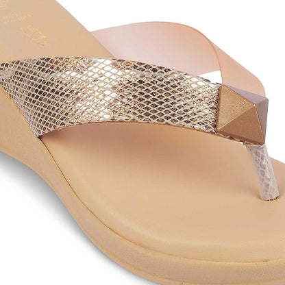 Sledge Pink Women's Dress Wedge Sandals Tresmode