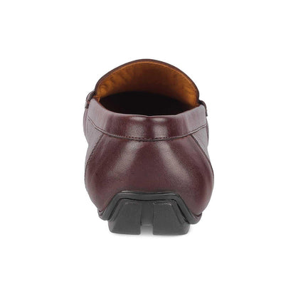 Sotas Brown Men's Leather Driving Loafers Square Shape Tresmode