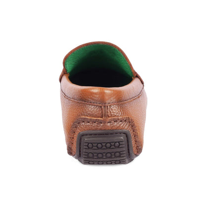 Stpierre Camel Men's Leather Square Shape Loafers Tresmode