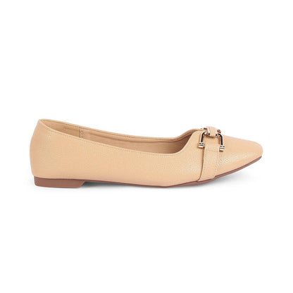 Straford Beige Women's TPR Sole Ballerinas Tresmode