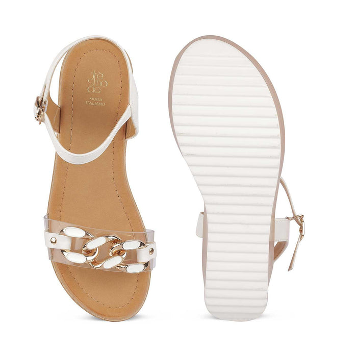 Trwedge White Women's Dress Wedge Sandals Tresmode