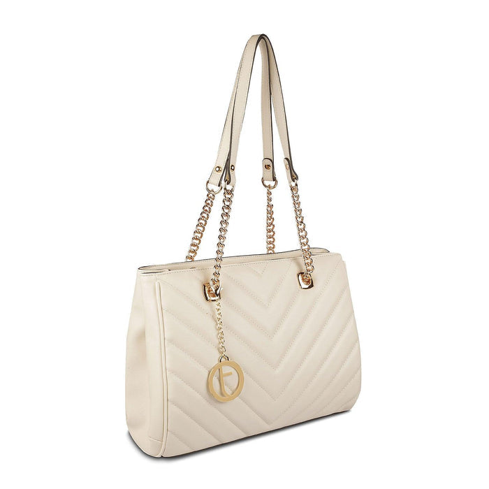 Tresmode Beige Women’s Zip and Magnetic Closure HandBag