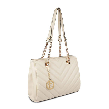 Tresmode Beige Women’s Zip and Magnetic Closure HandBag
