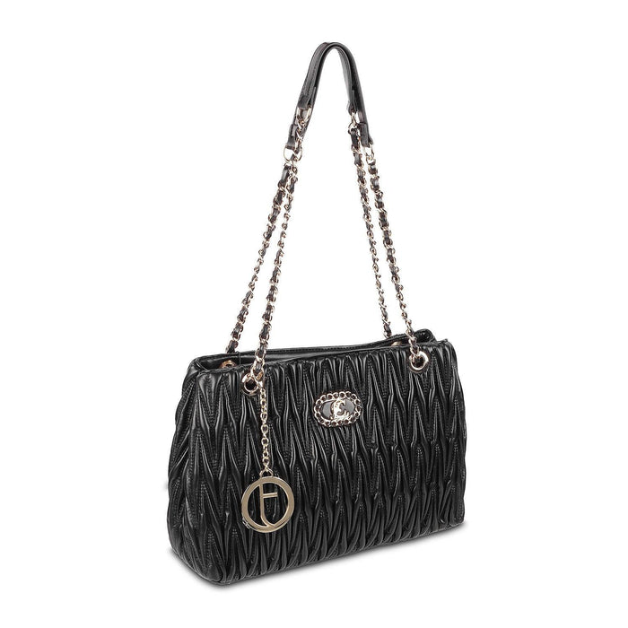 Tresmode Black Women’s Zip and Magnetic Closure Sling Bag