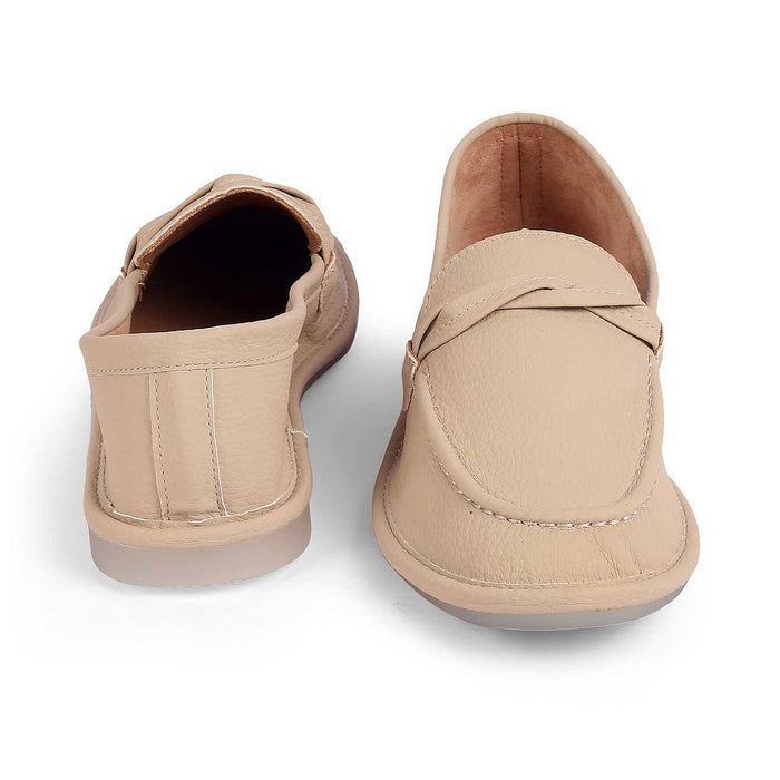 Yorko Beige Women's Comfortable & Chic Loafers Tresmode