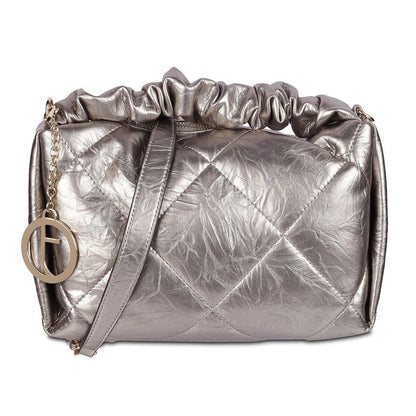 Tresmode Pewter Vegan Friendly Leather Women’s Sling Bag