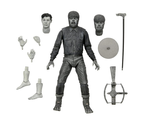 Universal Monsters Ultimate 7 Inch Scale Action Figure - Wolfman (Black & White)