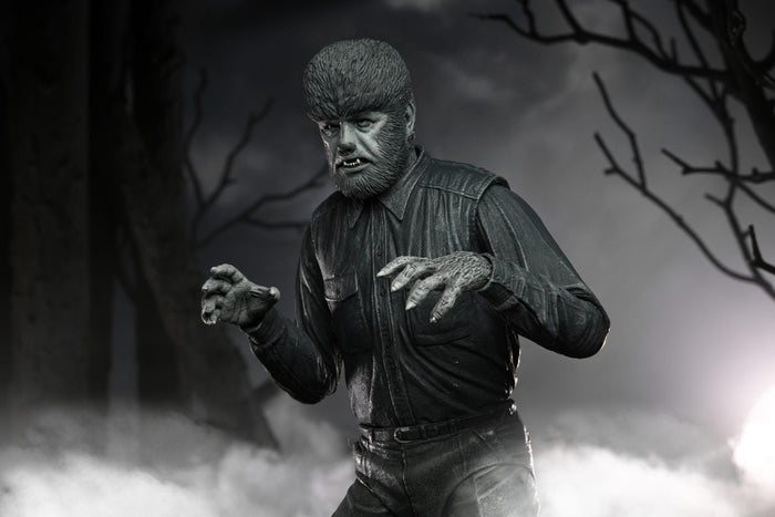 Universal Monsters Ultimate 7 Inch Scale Action Figure - Wolfman (Black & White)