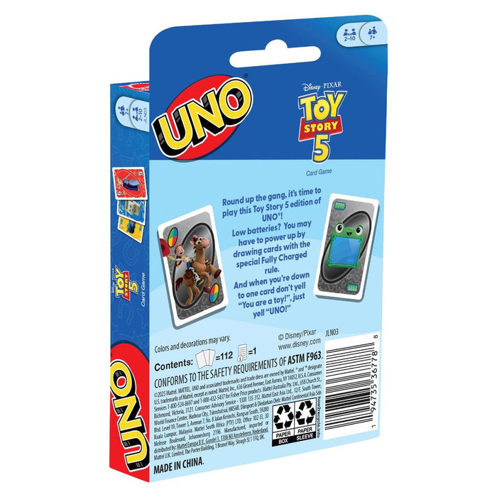 Uno Movie Card Game - Toy Story 5